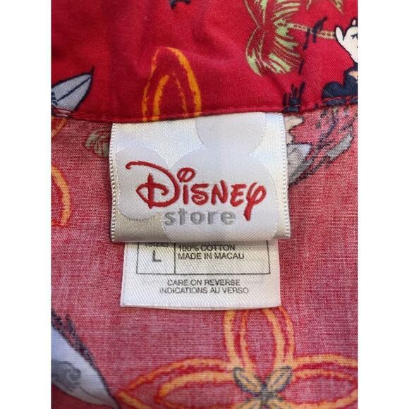 Disney Store Mickey Mouse Surfing Short Sleeve Button Up Shirt Mens L - Picture 4 of 8